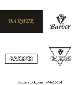 Barber shop logo. Set.