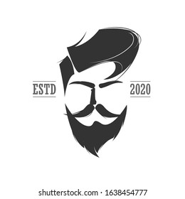 Barber Shop Logo Simple Silhouette