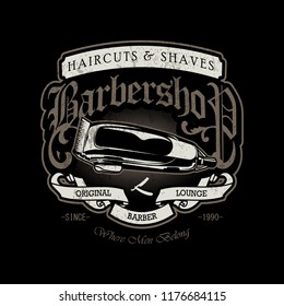 barber shop logo template