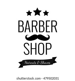Barber shop logo template. 