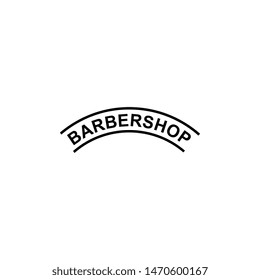 Barber shop logo template design vector, hair cut