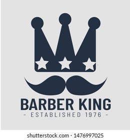 Barber shop logo template design