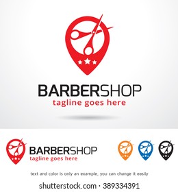 Barber Shop Logo Template Design Vector