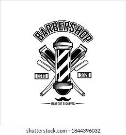 BARBER SHOP LOGO TEMPLATES READY TO USE NAME CARD, POSTER, BANNER AND OTHERS, READY FORMAT EPS 10