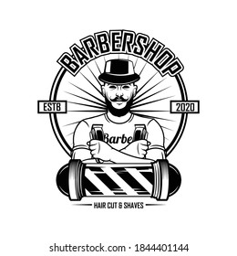 BARBER SHOP LOGO TEMPLATES READY TO USE NAME CARD, POSTER, BANNER AND OTHERS, READY FORMAT EPS 10