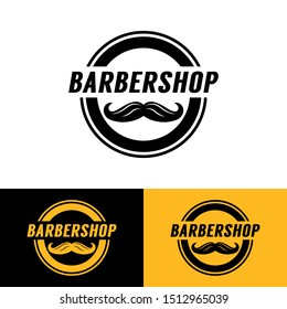 barber shop logo tools and elements. Design elements collection for logo, labels, emblems. Vector vintage illustration.
