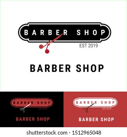 barber shop logo tools and elements. Design elements collection for logo, labels, emblems. Vector vintage illustration.
