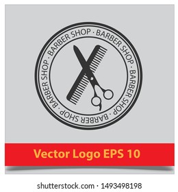 barber shop logo Vector EPS 10 design template