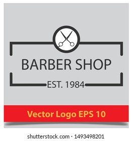 barber shop logo Vector EPS 10 design template