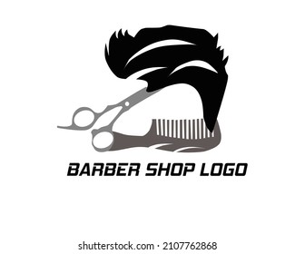 Barber shop logo. Vector illustration.