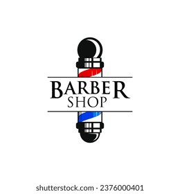 barber Shop logo vector. barber Pole  icon.