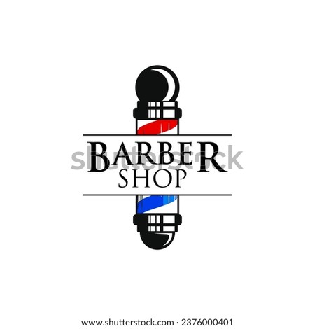 barber Shop logo vector. barber Pole  icon.