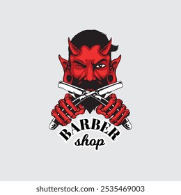 BARBER SHOP LOGO VECTOR READY EPS 10 FORMAT 