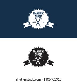 Barber Shop Logo Vector Template