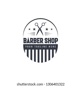 Barber Shop Logo Vector Template
