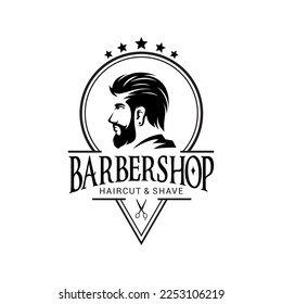 Barber Shop Logo Vector Template Version 2