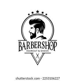 Plantilla de vectores de logotipos de Barbería Versión 7