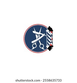 Barber Shop Logo Vector Template Pro Vector