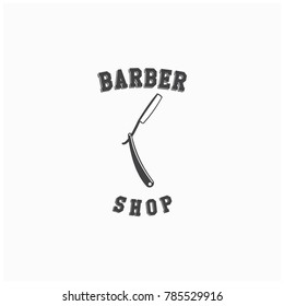 Barber Shop Logo Vector Template Design