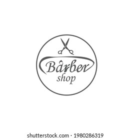 BARBER SHOP LOGO WITH VINTAGE RETRO STYLE