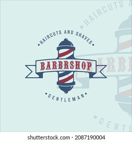 logotipo de barbería vintage ilustración de logotipo de vintage icono diseño gráfico