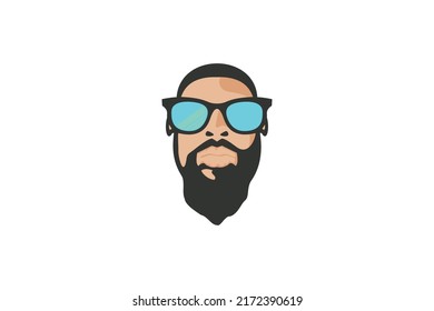 barber shop man logo concept design