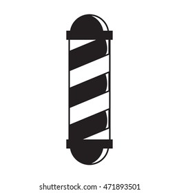 Barber shop monochrome vector illustration in white background