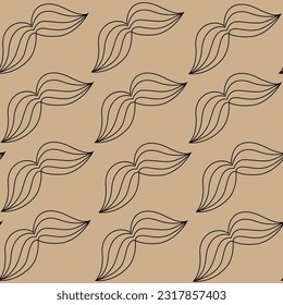 barber shop mustache vintage gentleman seamless pattern