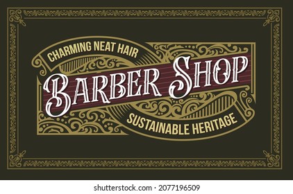 Barber Shop Old Vintage Logo Design