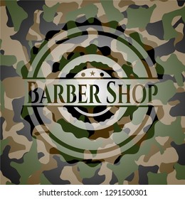 Barber Shop on camo texture