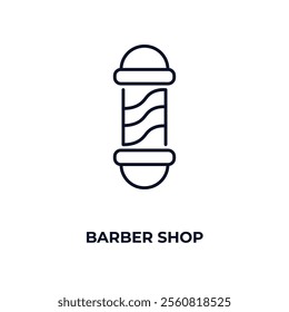 barber shop outline icon. Linear vector from beauty concept. Thin line barber shop icon isolated on white background