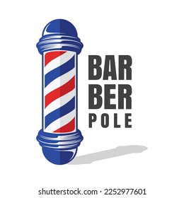 Barber Shop Pol kreatives Design. Babershop-Pol-Symbol. Vektorgrafik.