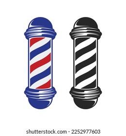 Barber Shop pole creative design. Babershop pole icon. Vector illustration.