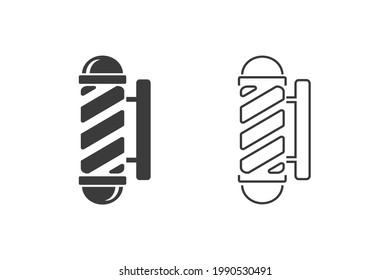 Barber shop pole Icon Set Illustration design
