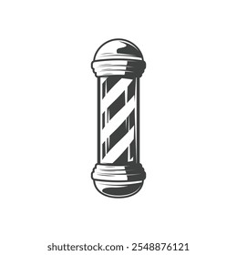 Barber Shop Pole Illustration Representing Classic Grooming and Timeless Style