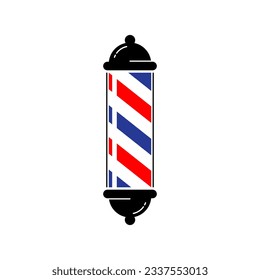 Barber Shop Pole Isolated on a White Background, vector 10 eps.