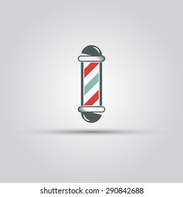 Barber shop pole isolated vector colored icon