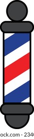 Barber shop pole lamp vector illustrations