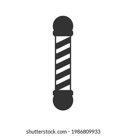 Barber shop pole sign.Vector illustration isolated on white background.Eps 10.