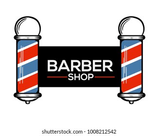 Similar Images, Stock Photos & Vectors of Vintage barber pole over