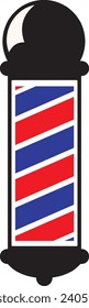 Barber Shop Pole Vector Illustration