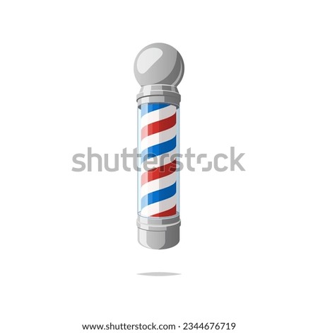 barber shop pole vector isolated on white background
