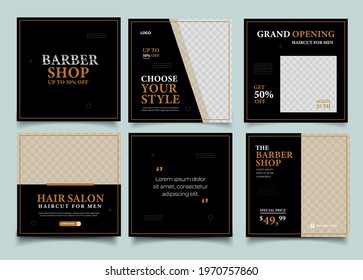 Barber Shop Promotion Ad Social Media Post Template.