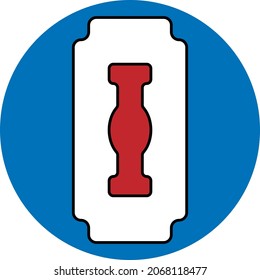 Barber shop razor, illustration, vector, on a white background.