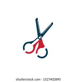 barber shop scissors accessory icon design illustation