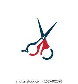 barber shop scissors accessory icon design illustation