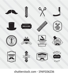 barber shop scissors comb razor