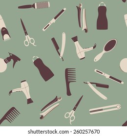 Barber shop seamless pattern