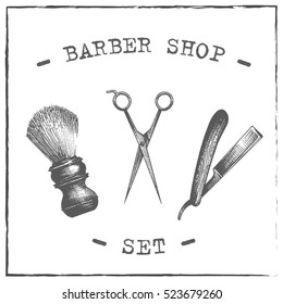 Barber shop set vector