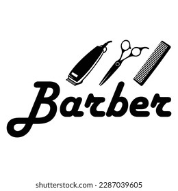 barber shop shop sign silhouette